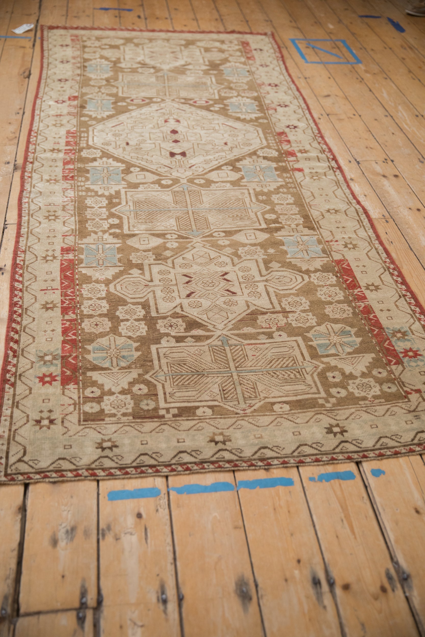 4x9.5 Antique Distressed Caucasian Rug Runner by Old New House® - product image 8 for Resin Society