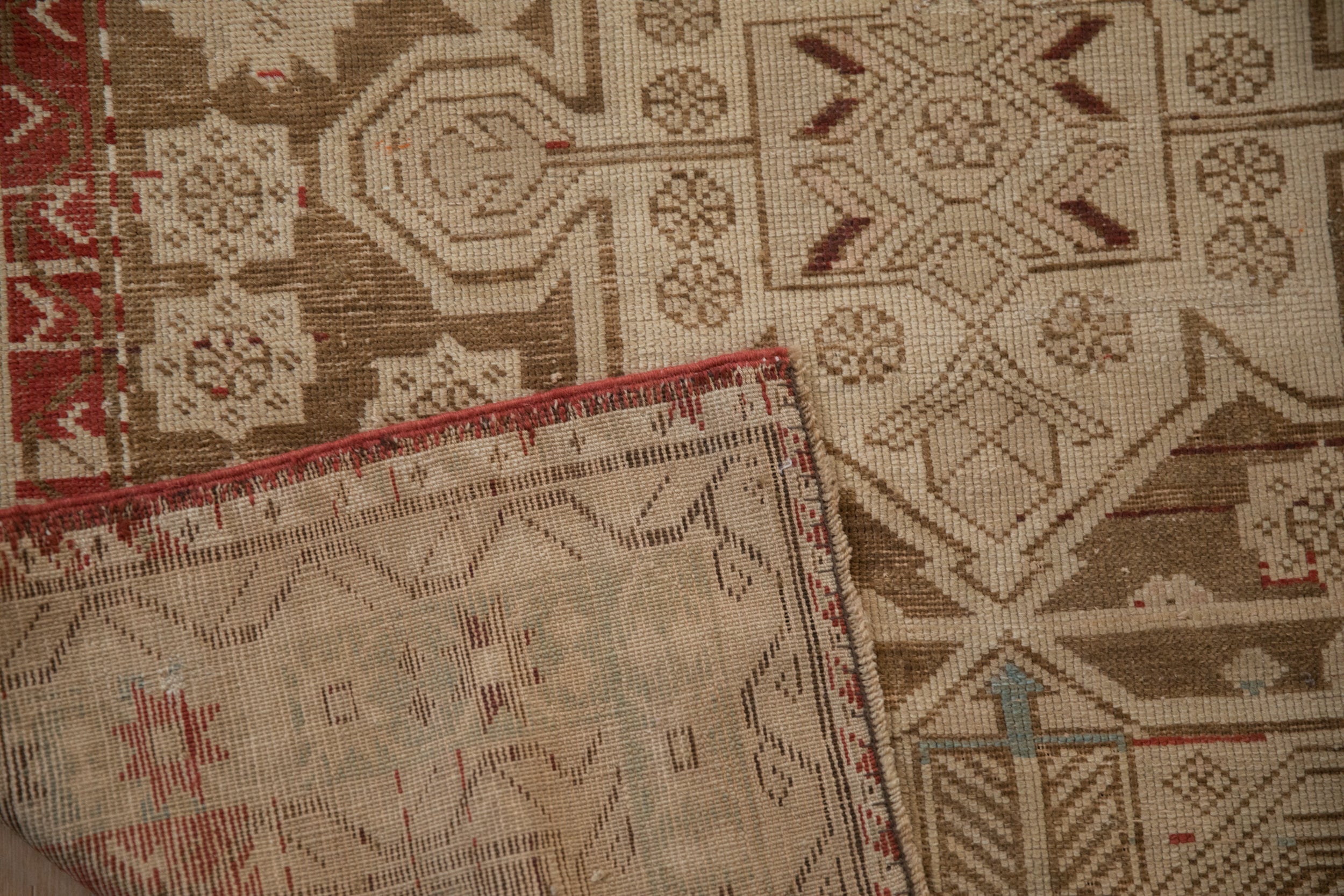 4x9.5 Antique Distressed Caucasian Rug Runner by Old New House® - product image 11 for Resin Society