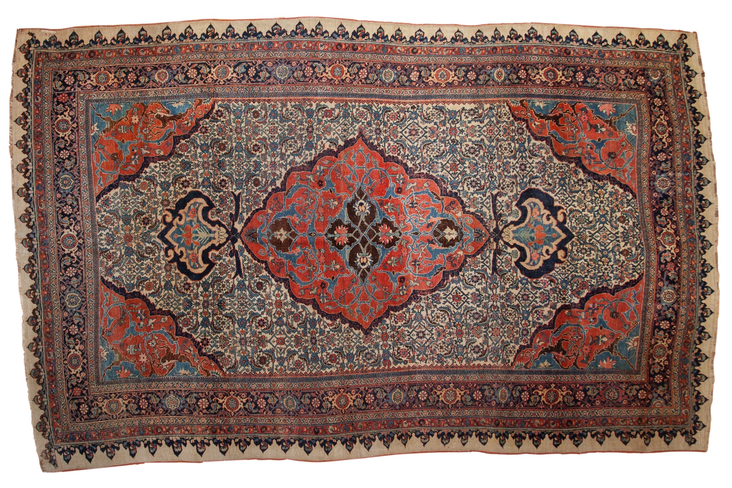RESERVED 9.5x15 Antique Halvaie Bijar Carpet
