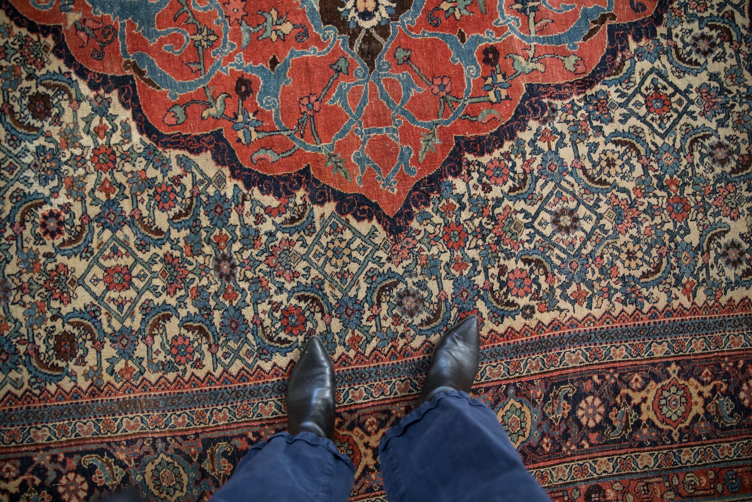 RESERVED 9.5x15 Antique Halvaie Bijar Carpet