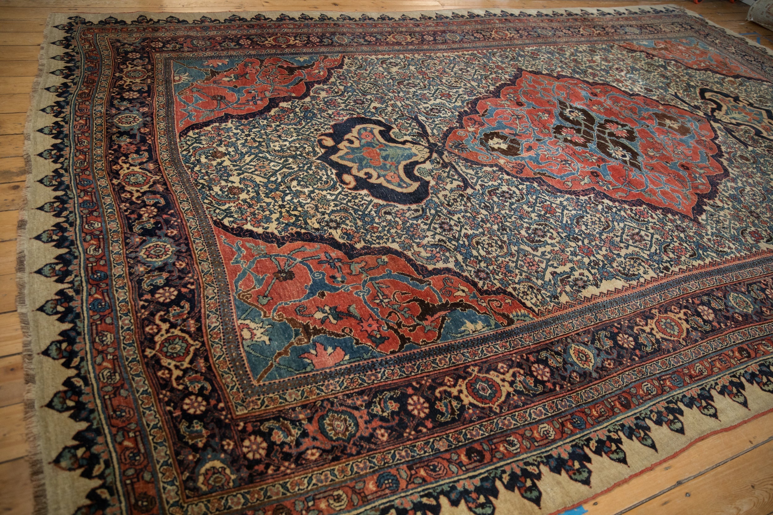 RESERVED 9.5x15 Antique Halvaie Bijar Carpet