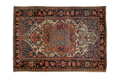 3.5x4.5 Antique Farahan Sarouk Square Rug by Old New House® - main product image for Resin Society
