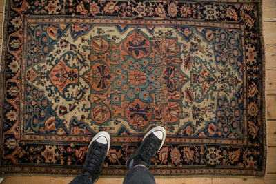 3.5x4.5 Antique Farahan Sarouk Square Rug by Old New House® - product image 2 for Resin Society