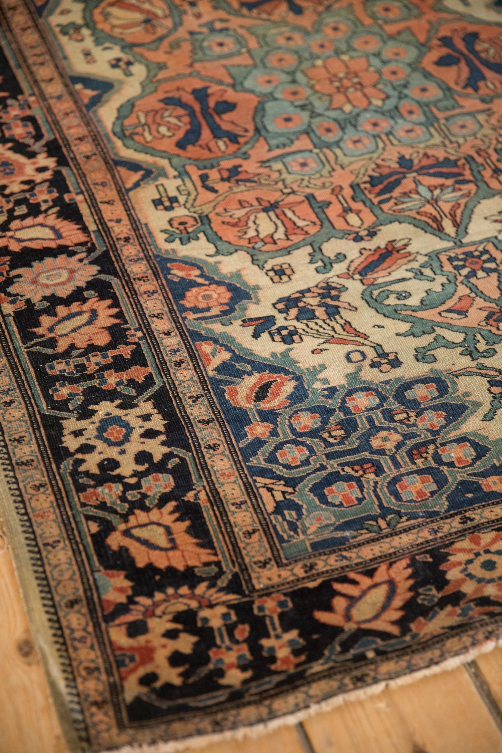 3.5x4.5 Antique Farahan Sarouk Square Rug by Old New House® - product image 5 for Resin Society
