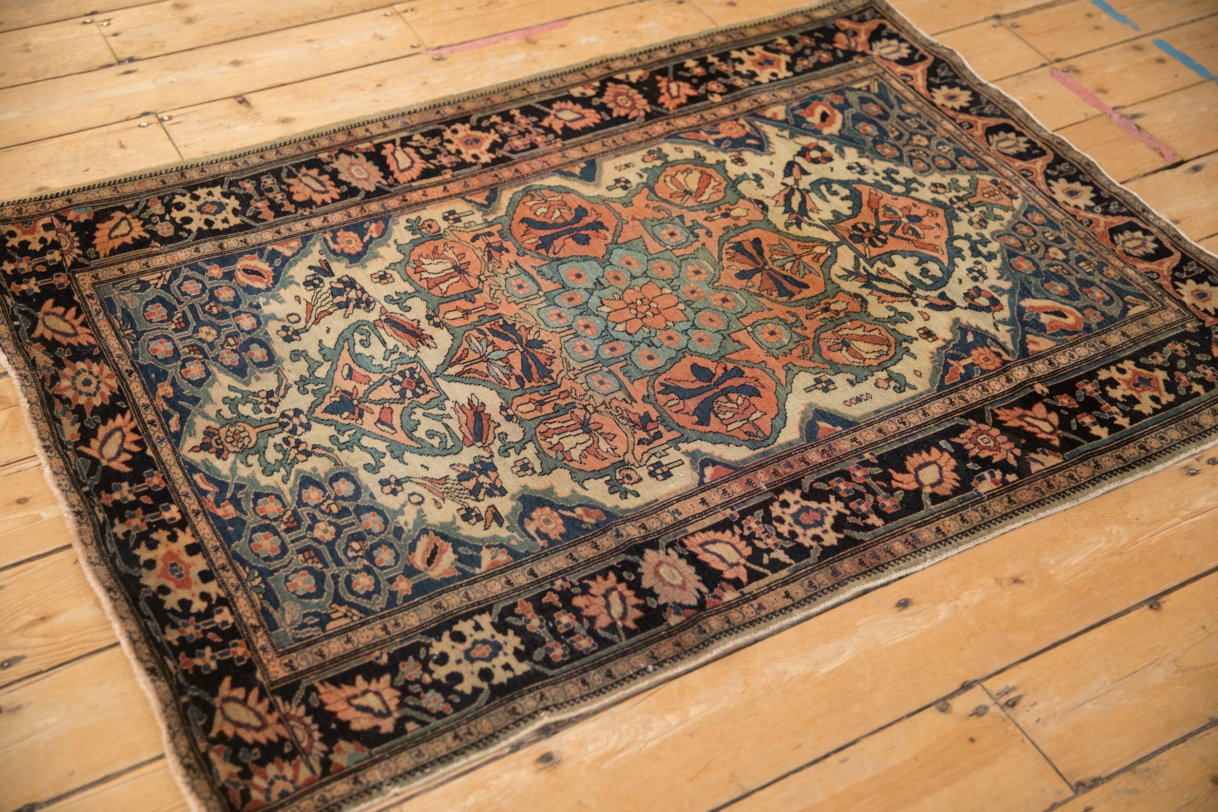 3.5x4.5 Antique Farahan Sarouk Square Rug by Old New House® - product image 6 for Resin Society