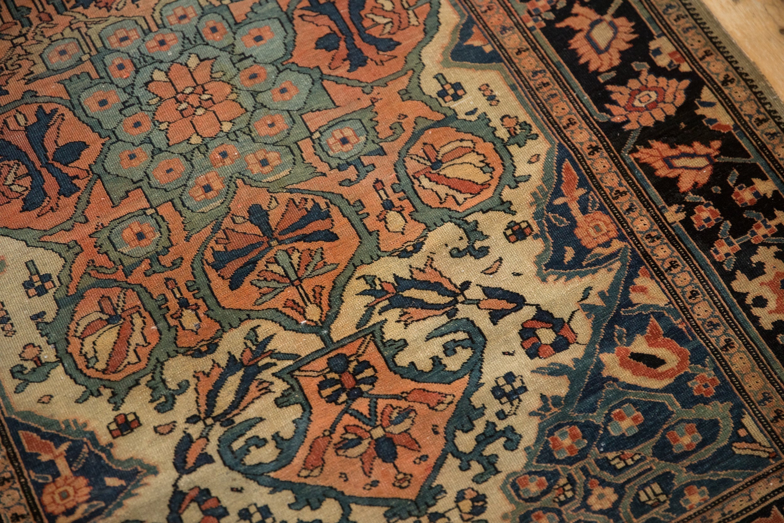 3.5x4.5 Antique Farahan Sarouk Square Rug by Old New House® - product image 9 for Resin Society