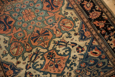 3.5x4.5 Antique Farahan Sarouk Square Rug by Old New House® - product image 9 for Resin Society