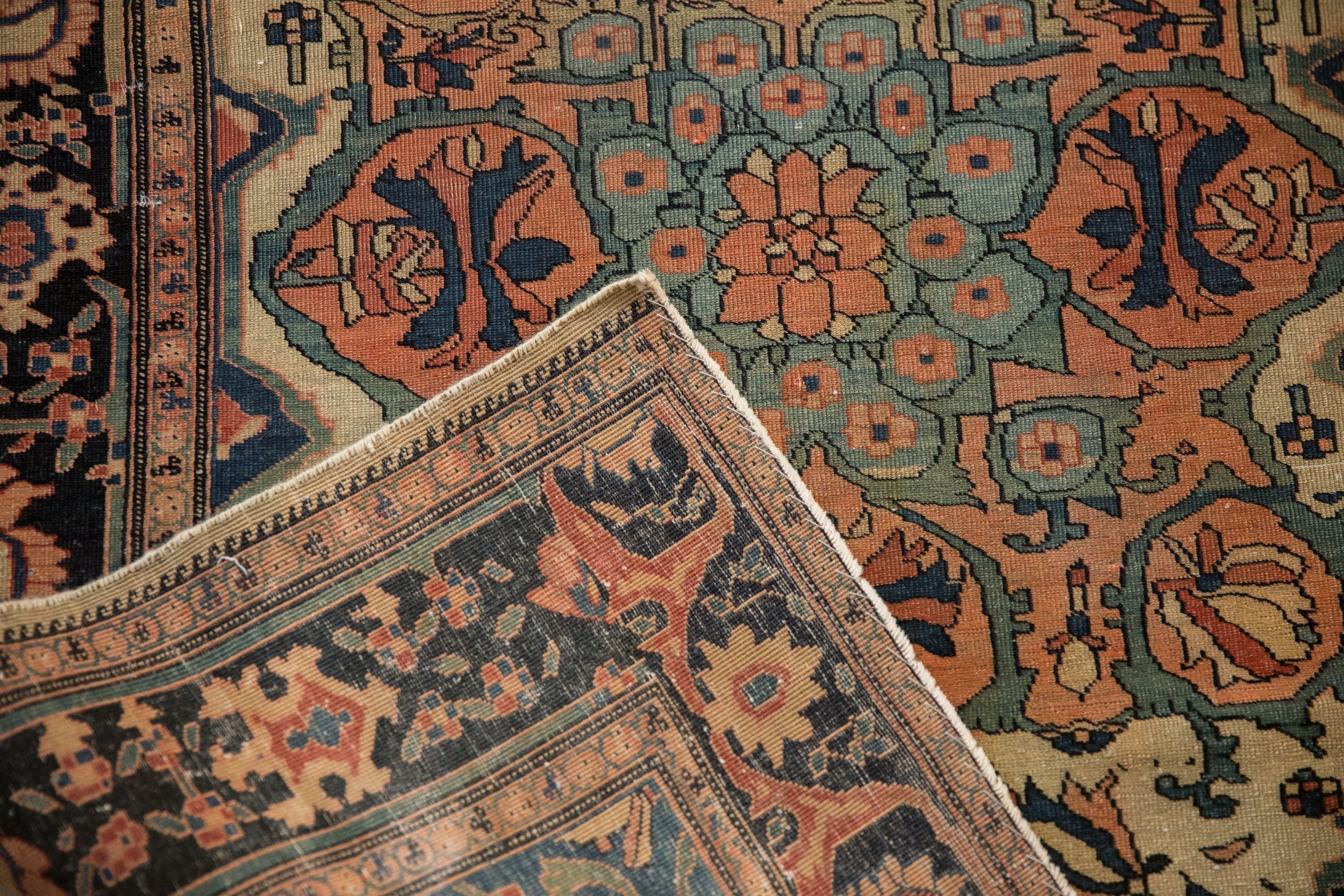 3.5x4.5 Antique Farahan Sarouk Square Rug by Old New House® - product image 11 for Resin Society
