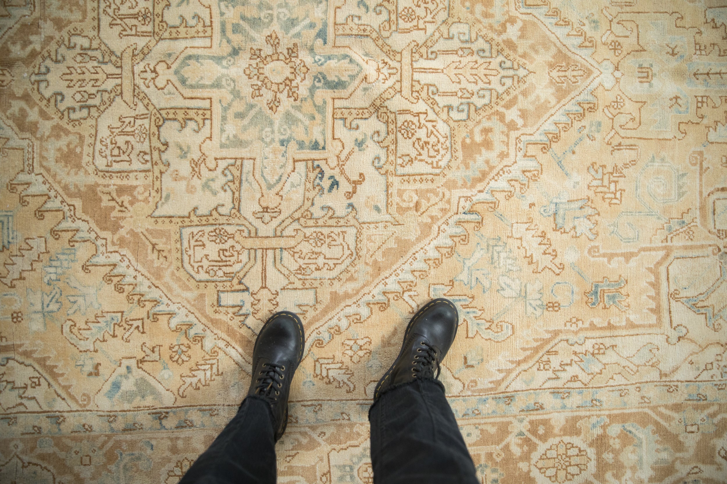 7x11 Vintage Distressed Heriz Carpet by Old New House® - product image 2 for Resin Society