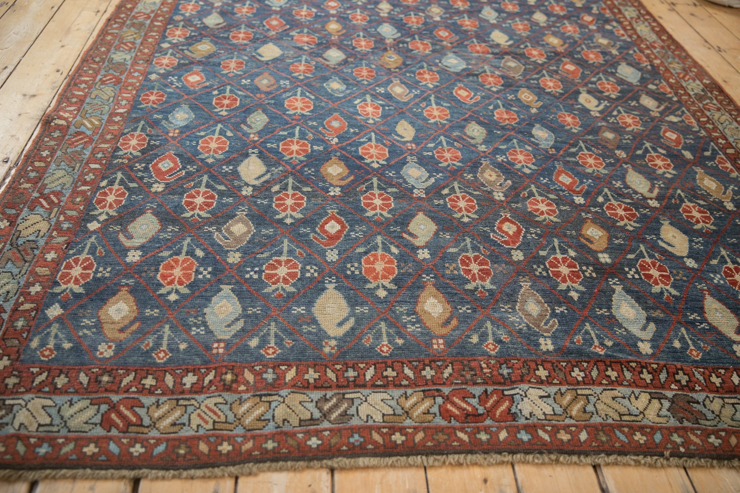 6.5x10.5 Antique Distressed Kurdish Carpet by Old New House® - product image 9 for Resin Society