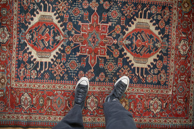 4.5x5.5 Antique Fine Karaja Square Rug by Old New House® - product image 2 for Resin Society