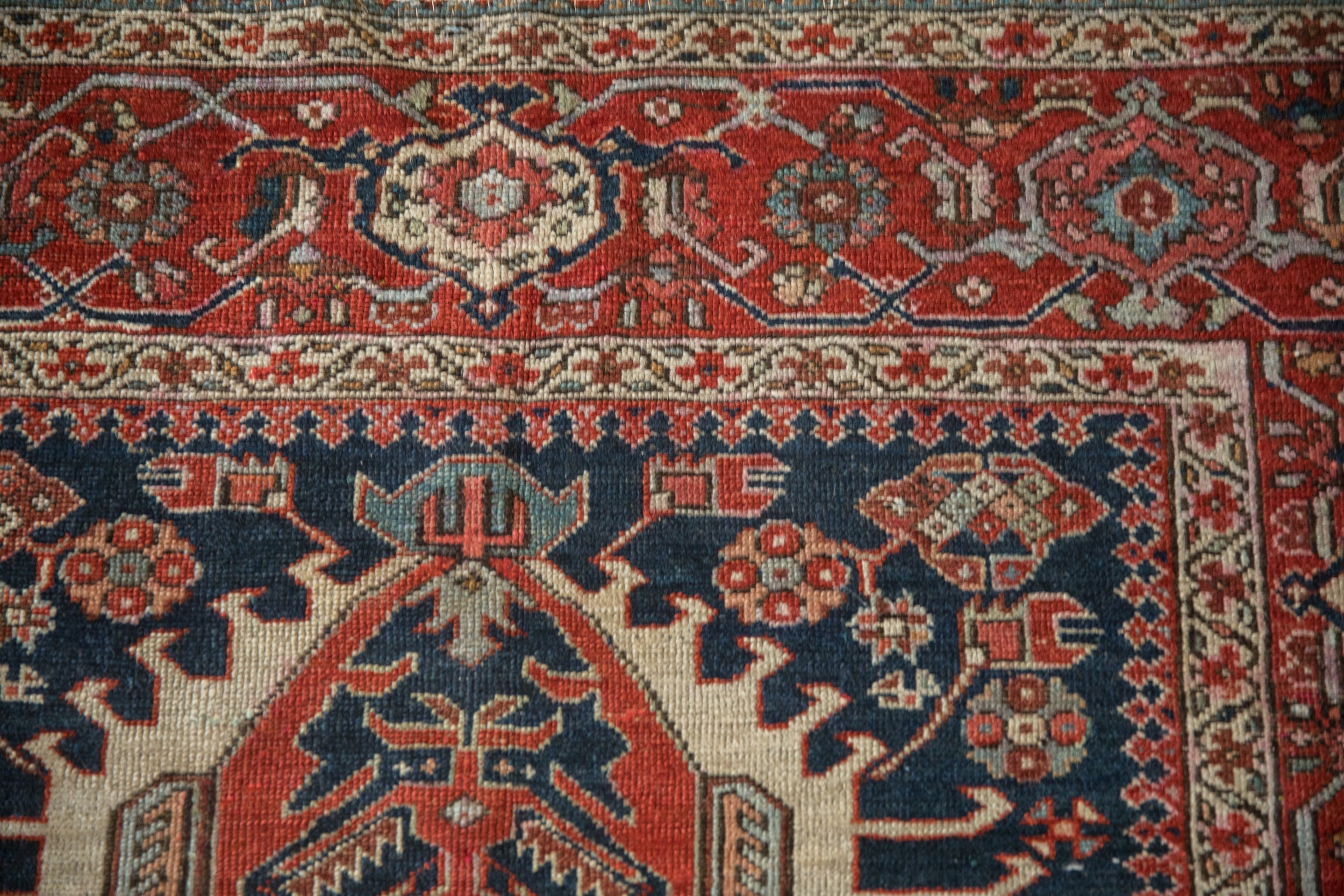 4.5x5.5 Antique Fine Karaja Square Rug by Old New House® - product image 3 for Resin Society