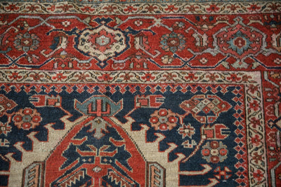 4.5x5.5 Antique Fine Karaja Square Rug by Old New House® - product image 3 for Resin Society