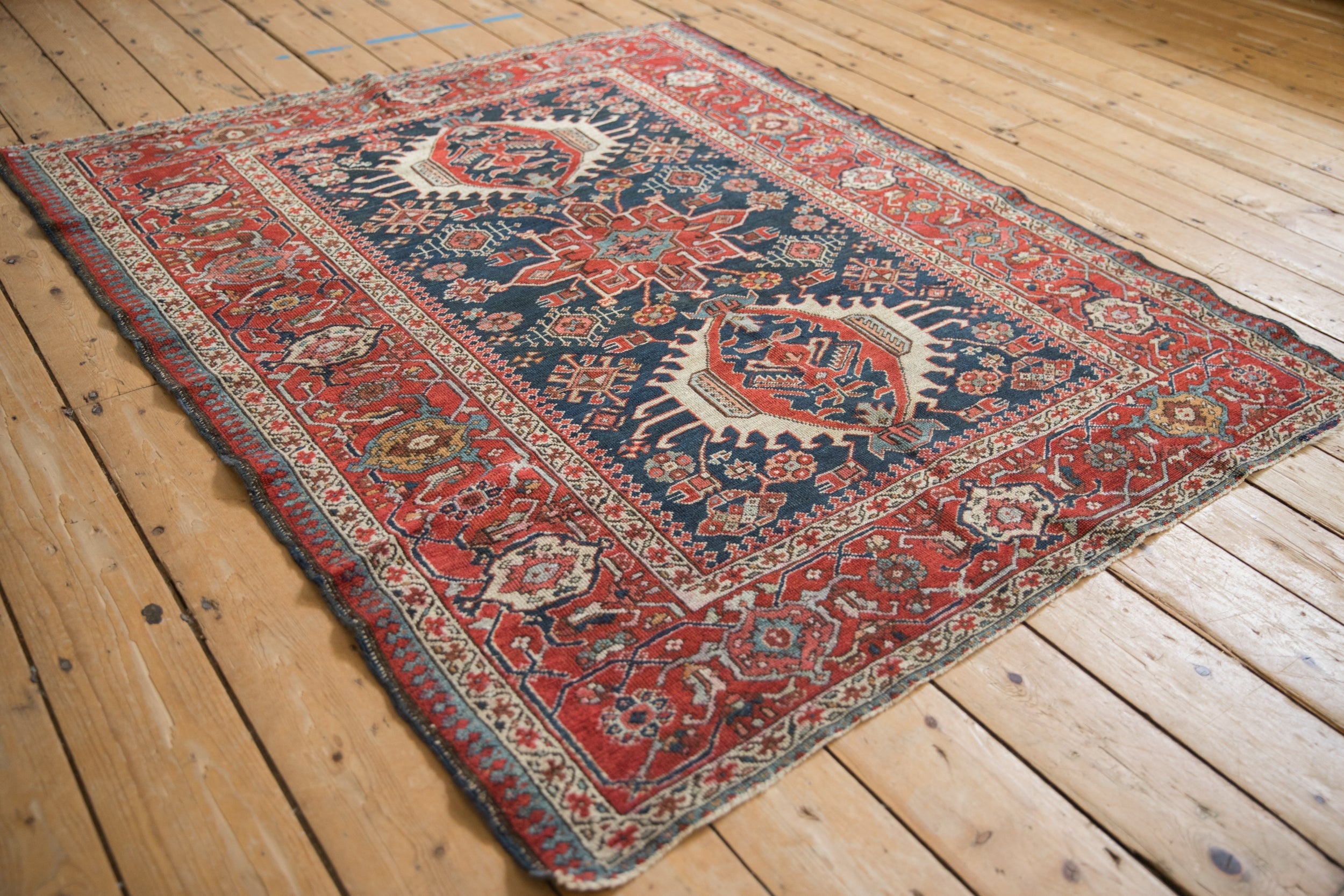 4.5x5.5 Antique Fine Karaja Square Rug by Old New House® - product image 4 for Resin Society