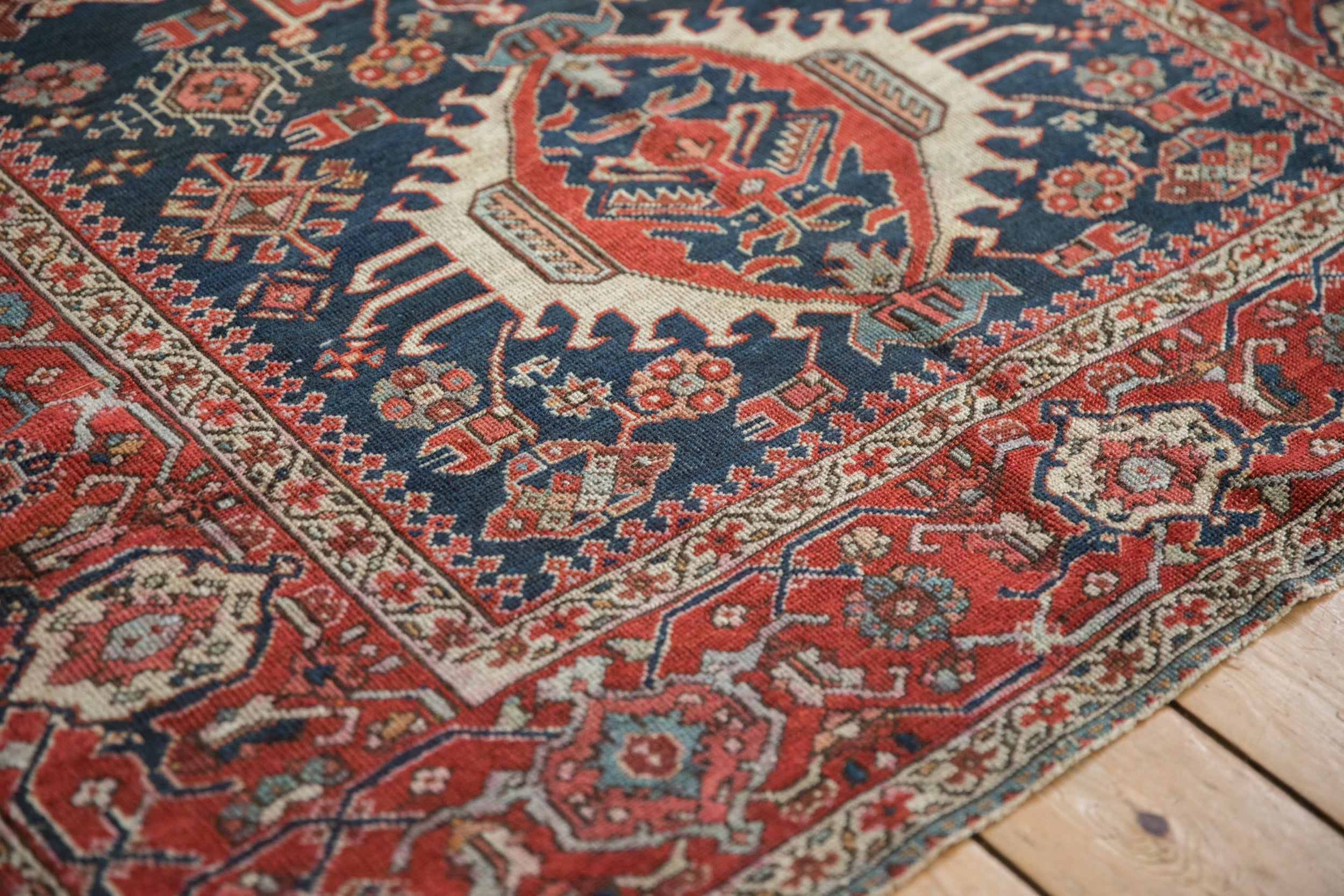 4.5x5.5 Antique Fine Karaja Square Rug by Old New House® - product image 5 for Resin Society