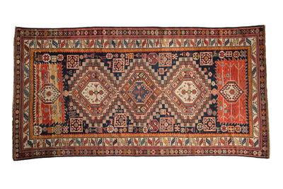4.5x9 Antique Caucasian Rug Runner by Old New House® - main product image for Resin Society