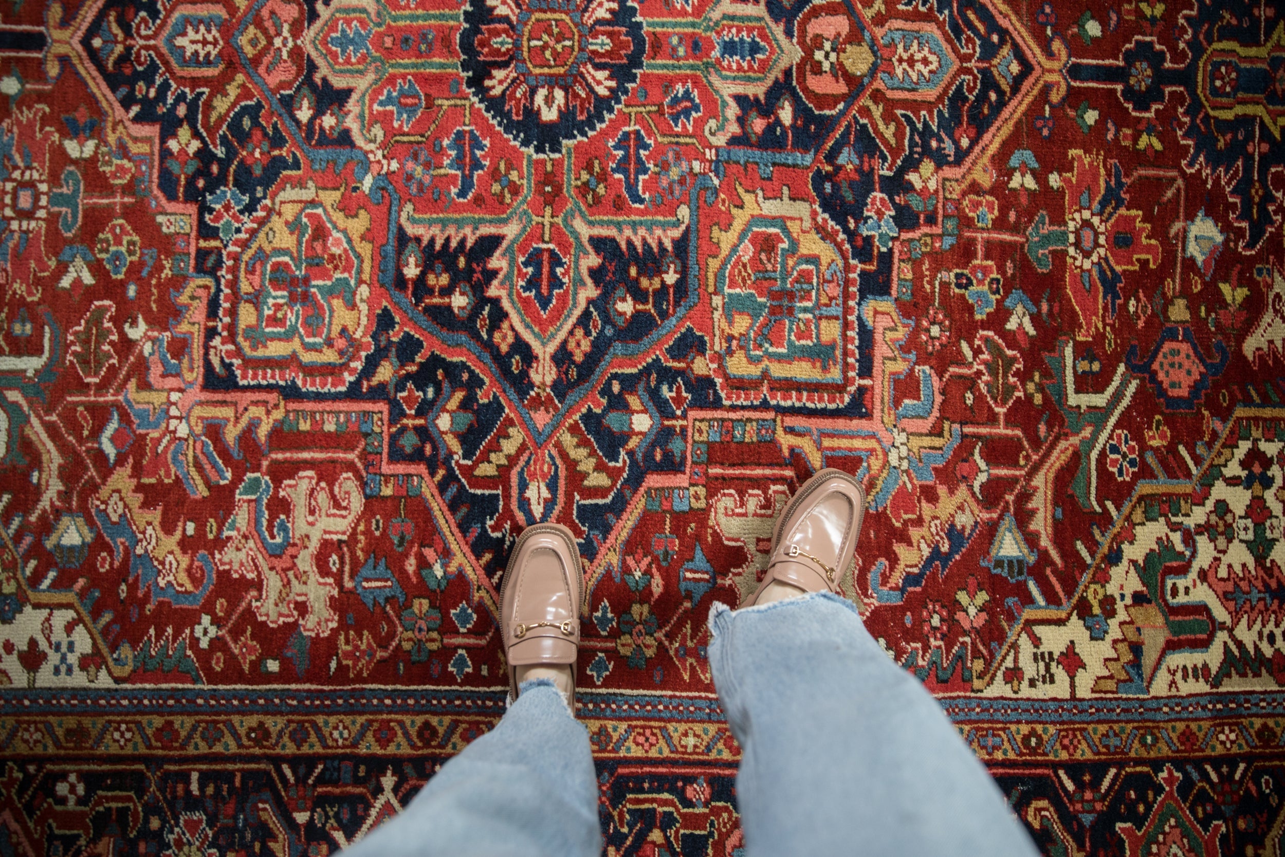 7.5x11 Vintage Heriz Carpet by Old New House® - product image 2 for Resin Society