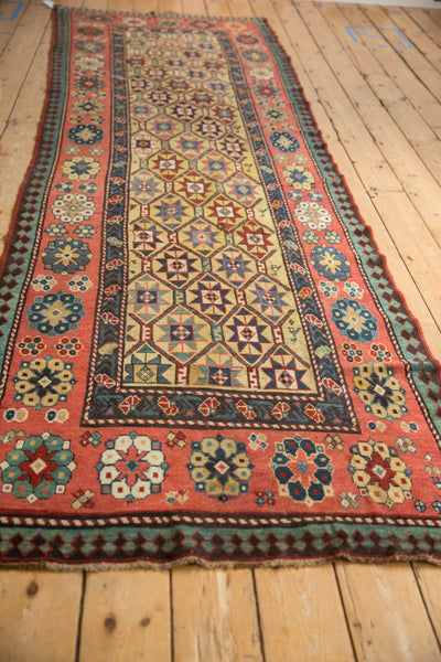 4x11.5 Antique Kazak Rug Runner by Old New House® - product image 4 for Resin Society