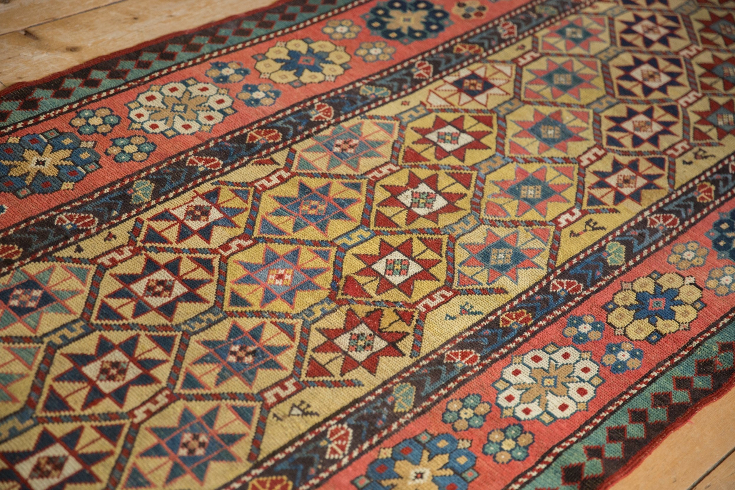 4x11.5 Antique Kazak Rug Runner by Old New House® - product image 6 for Resin Society
