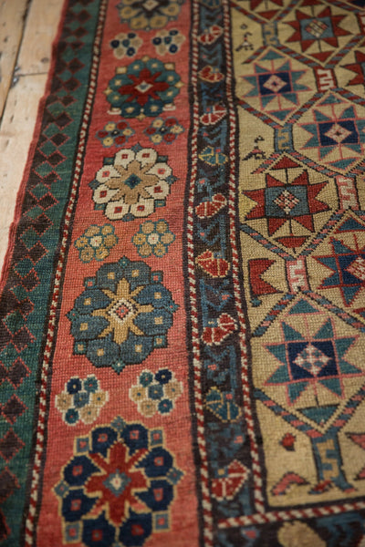 4x11.5 Antique Kazak Rug Runner by Old New House® - product image 8 for Resin Society