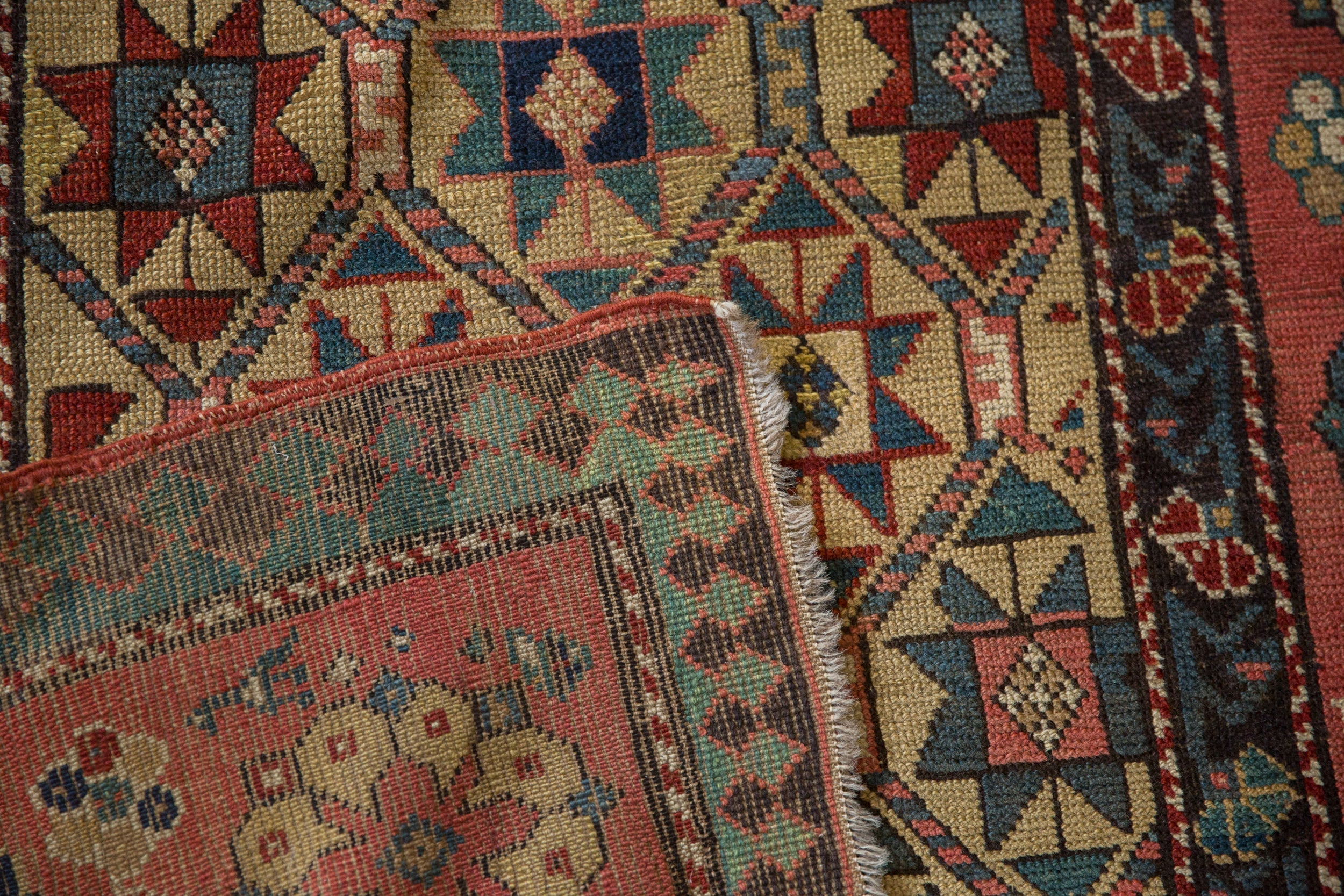 4x11.5 Antique Kazak Rug Runner by Old New House® - product image 11 for Resin Society