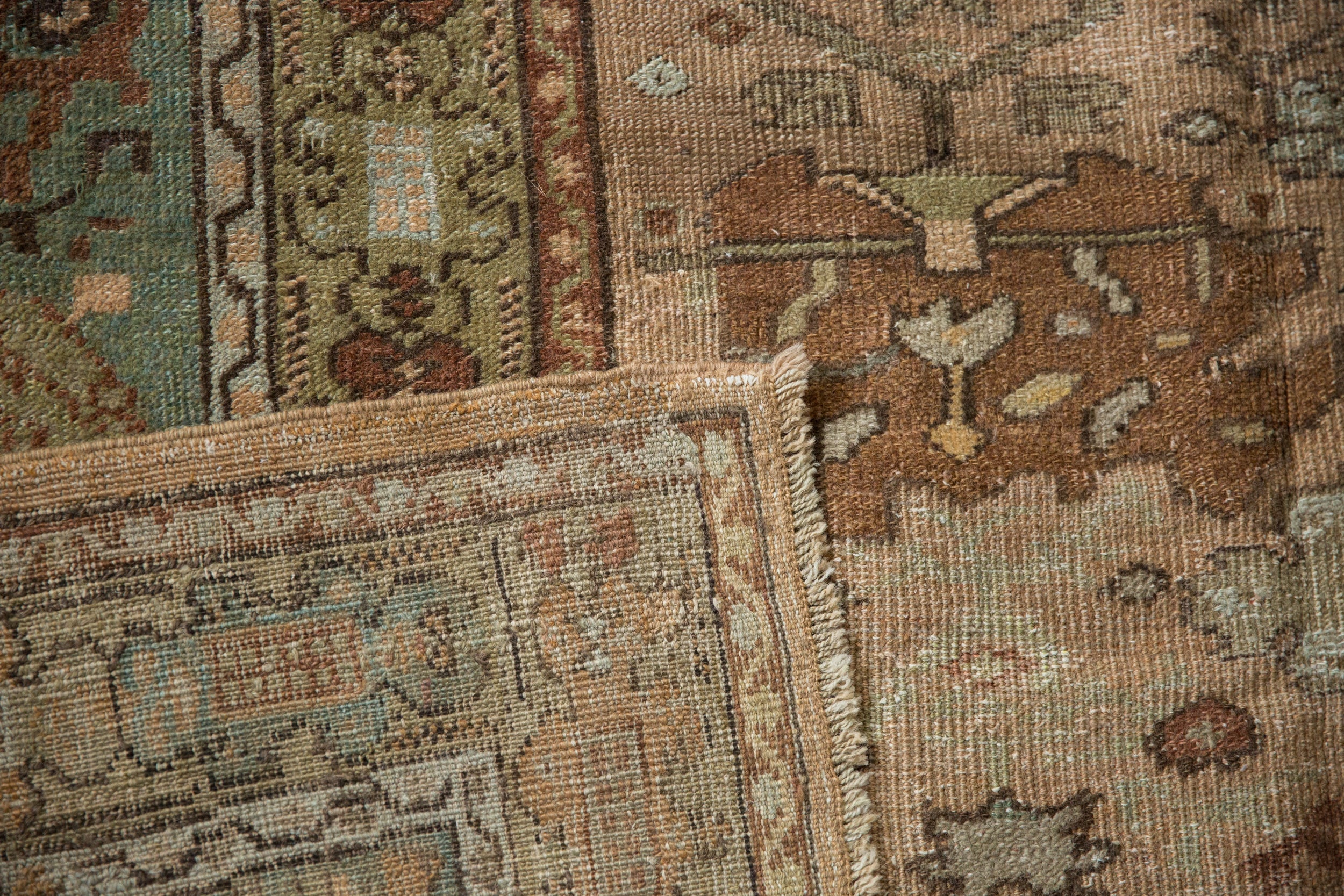 9x11.5 Vintage Distressed Ghiordes Carpet by Old New House® - product image 15 for Resin Society