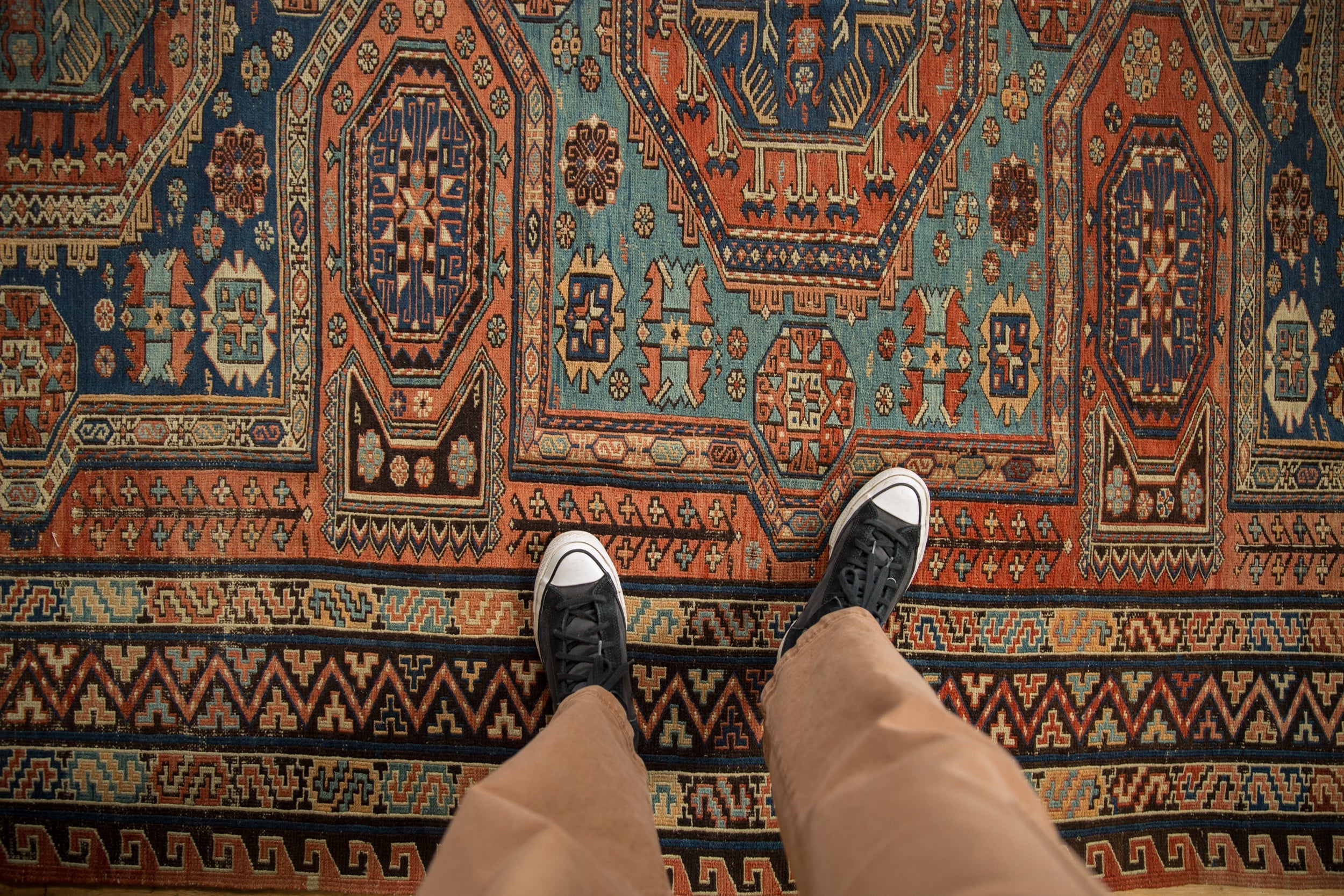 7x10.5 Antique Soumac Design Carpet by Old New House® - product image 2 for Resin Society