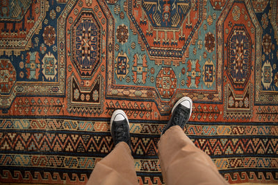 7x10.5 Antique Soumac Design Carpet by Old New House® - product image 2 for Resin Society