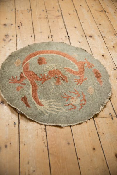 2.5x2.5 Antique Art Deco Round Rug Mat by Old New House® - product image 5 for Resin Society