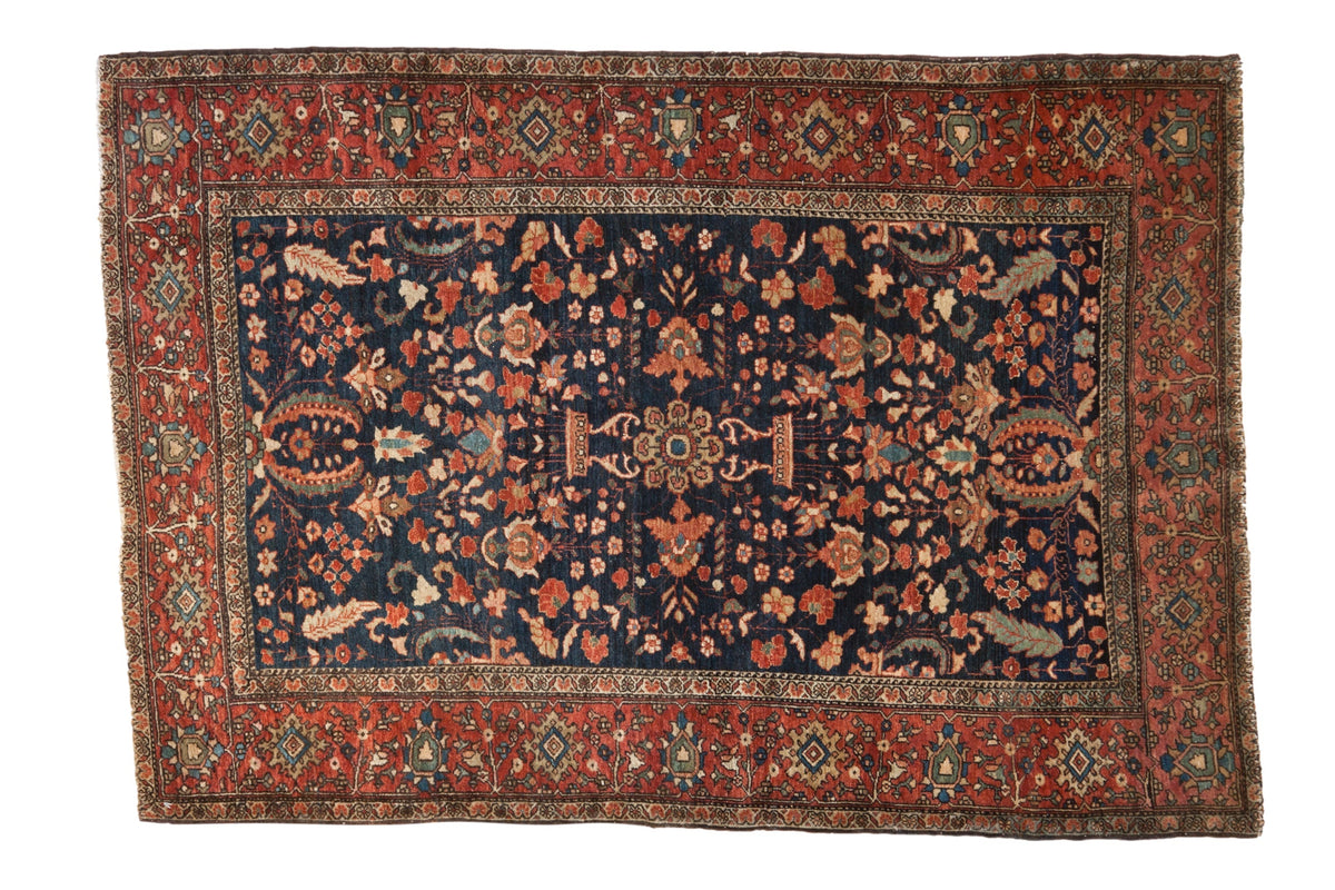 3.5x4.5 Antique Farahan Sarouk Square Rug by Old New House® - main product image for Resin Society
