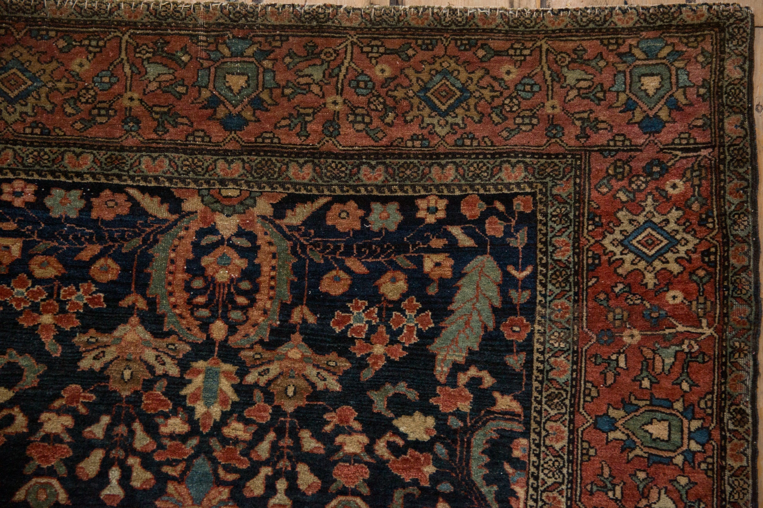 3.5x4.5 Antique Farahan Sarouk Square Rug by Old New House® - product image 3 for Resin Society