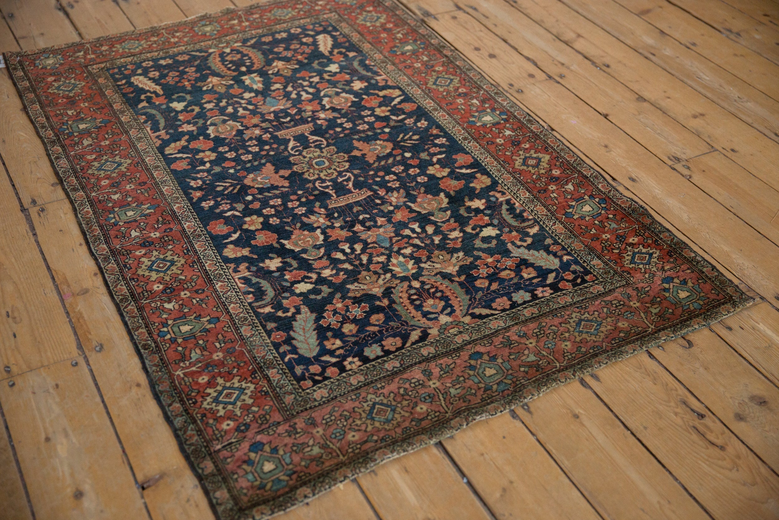 3.5x4.5 Antique Farahan Sarouk Square Rug by Old New House® - product image 5 for Resin Society