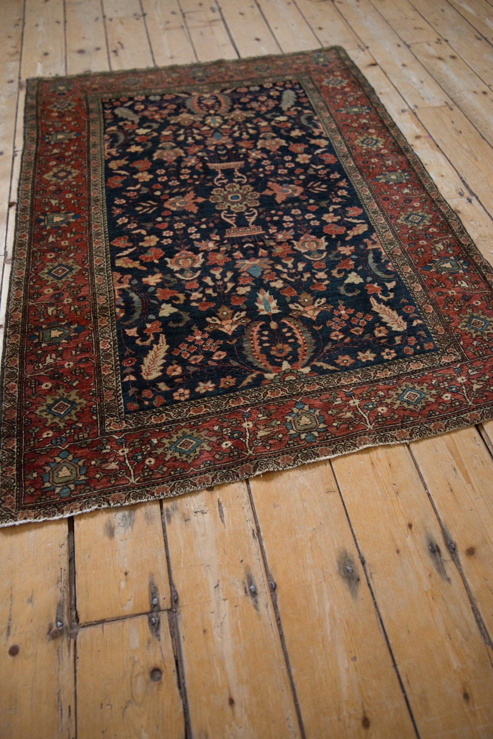 3.5x4.5 Antique Farahan Sarouk Square Rug by Old New House® - product image 7 for Resin Society