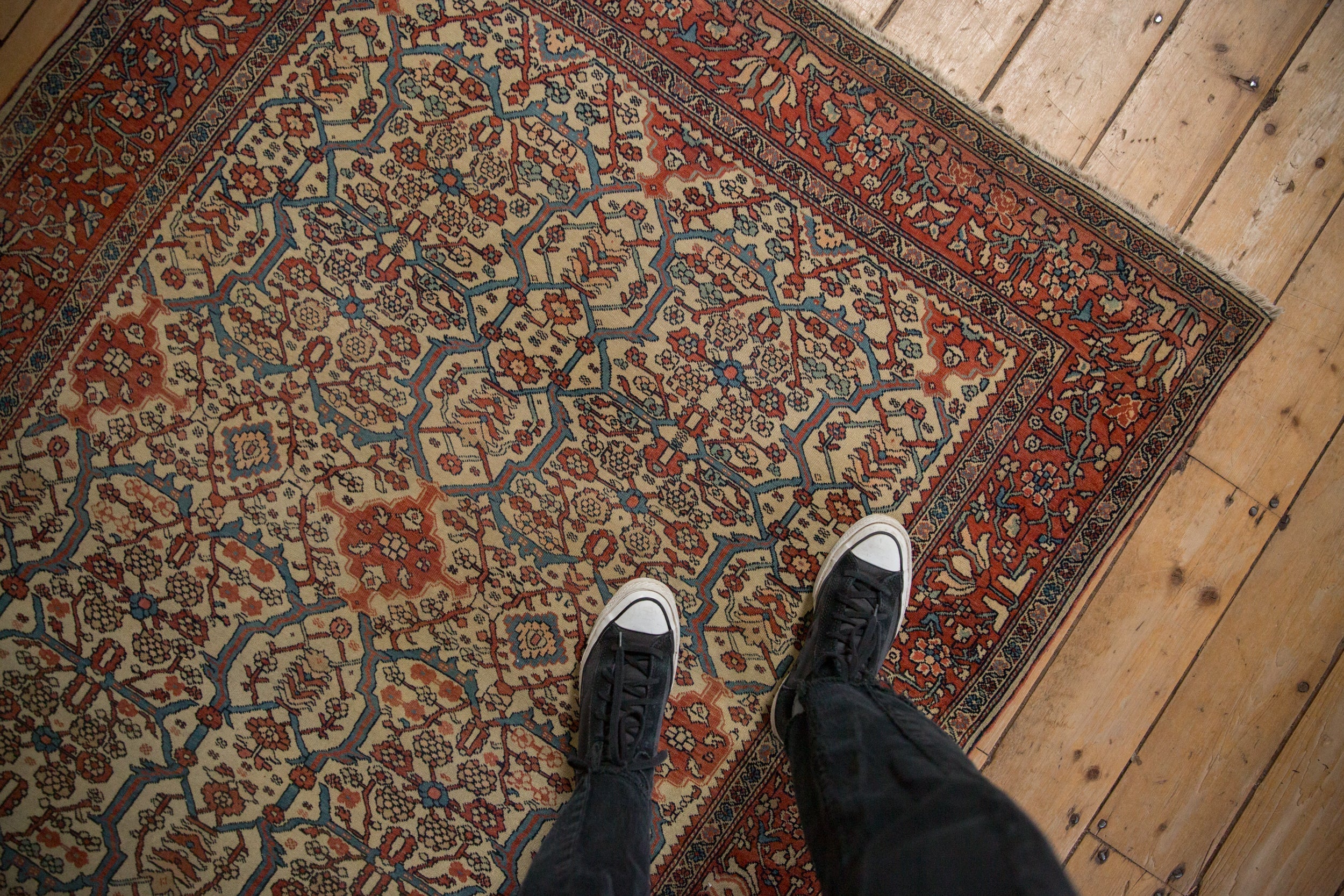 4.5x6 Antique Farahan Sarouk Rug by Old New House® - product image 2 for Resin Society
