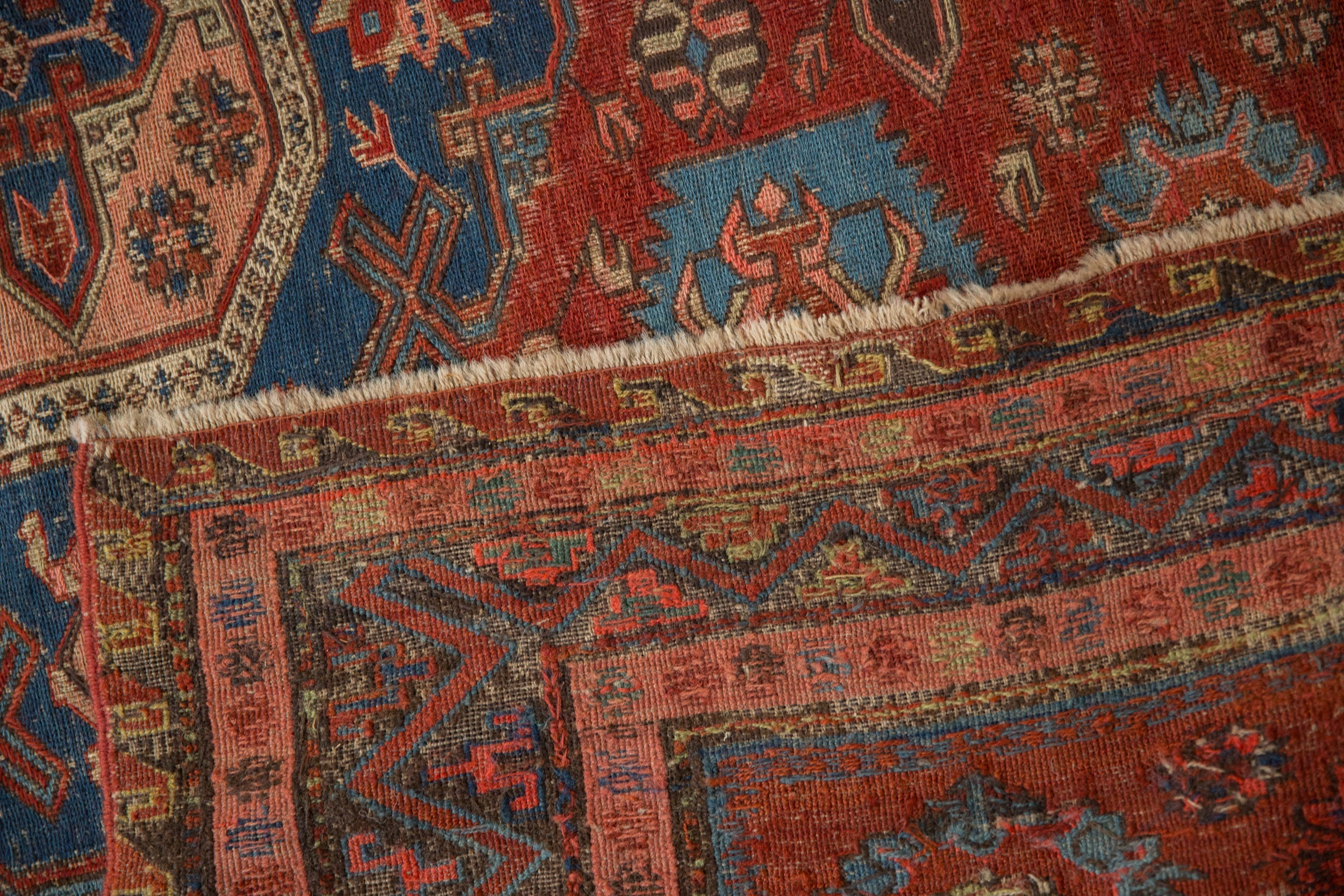 6x7.5 Antique Caucasian Soumac Carpet by Old New House® - product image 10 for Resin Society