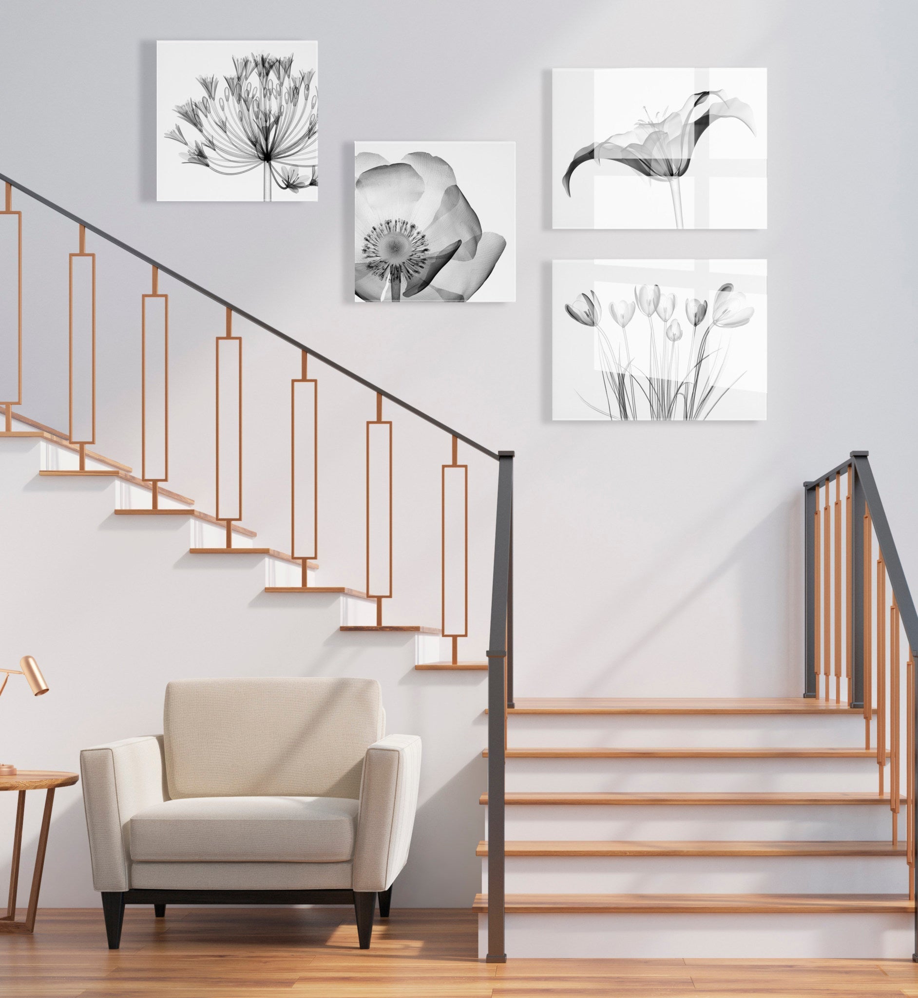 Lily X Ray Floral Floating Acrylic Art by The Creative Bunch Studio by kateandlaurel - product image 8 for Resin Society