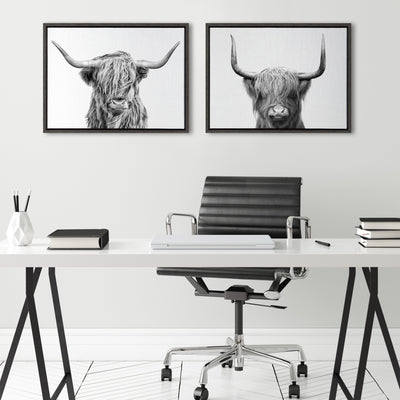 Sylvie Highland and Highland Cow 2 Framed Canvas by kateandlaurel - product image 4 for Resin Society