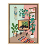 Sylvie TV Cat Bed Framed Canvas by kateandlaurel - product image 7 for Resin Society