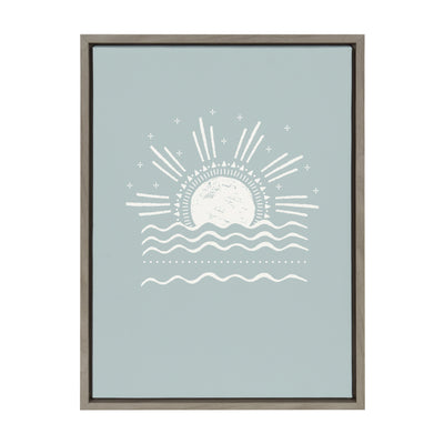 Sylvie Sun Beach Tropical Surf Framed Canvas by The Creative Bunch by kateandlaurel - product image 10 for Resin Society