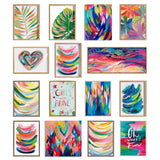 Sylvie Bright Abstract Framed Canvas