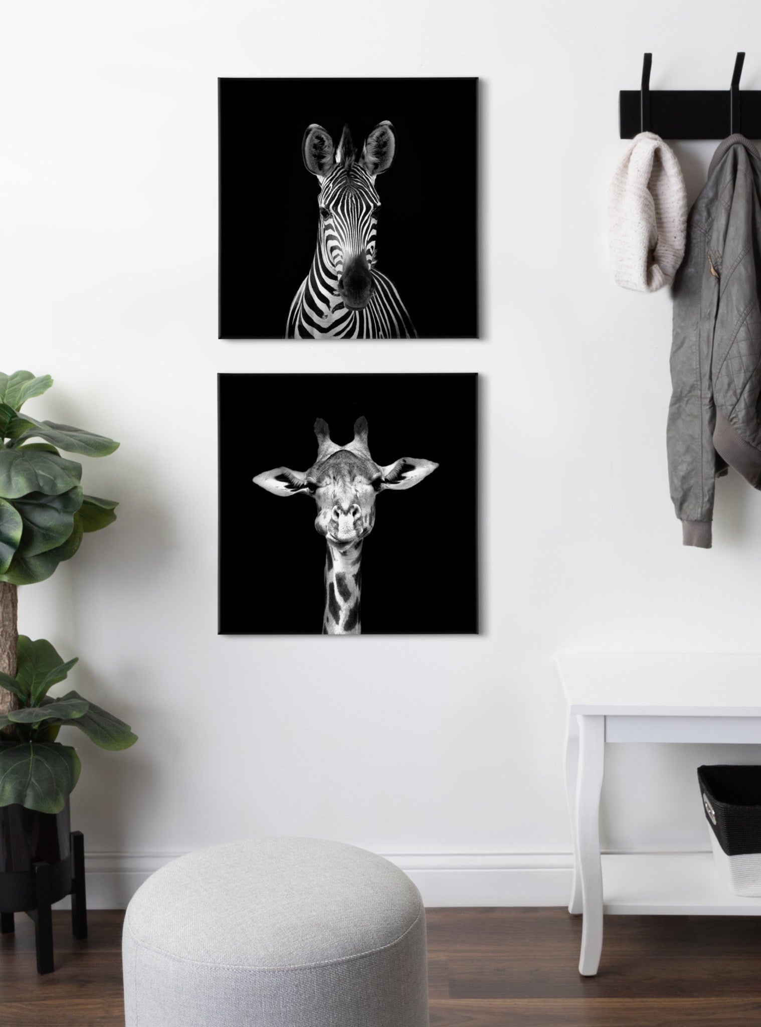 Minimalist Animal Portrait on Black Canvas by The Creative Bunch Studio by kateandlaurel - product image 8 for Resin Society