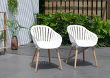 Nassau Chairs Resin and Wood - 4 Piece by LifestyleGarden US - main product image for Resin Society