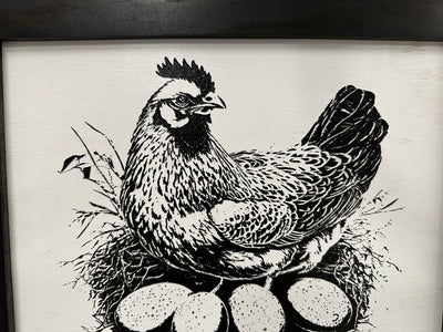 Hidden Gun Safe Recessed In Wall Farmhouse Chicken And Eggs Decoration by Bellewood Designs - product image 10 for Resin Society
