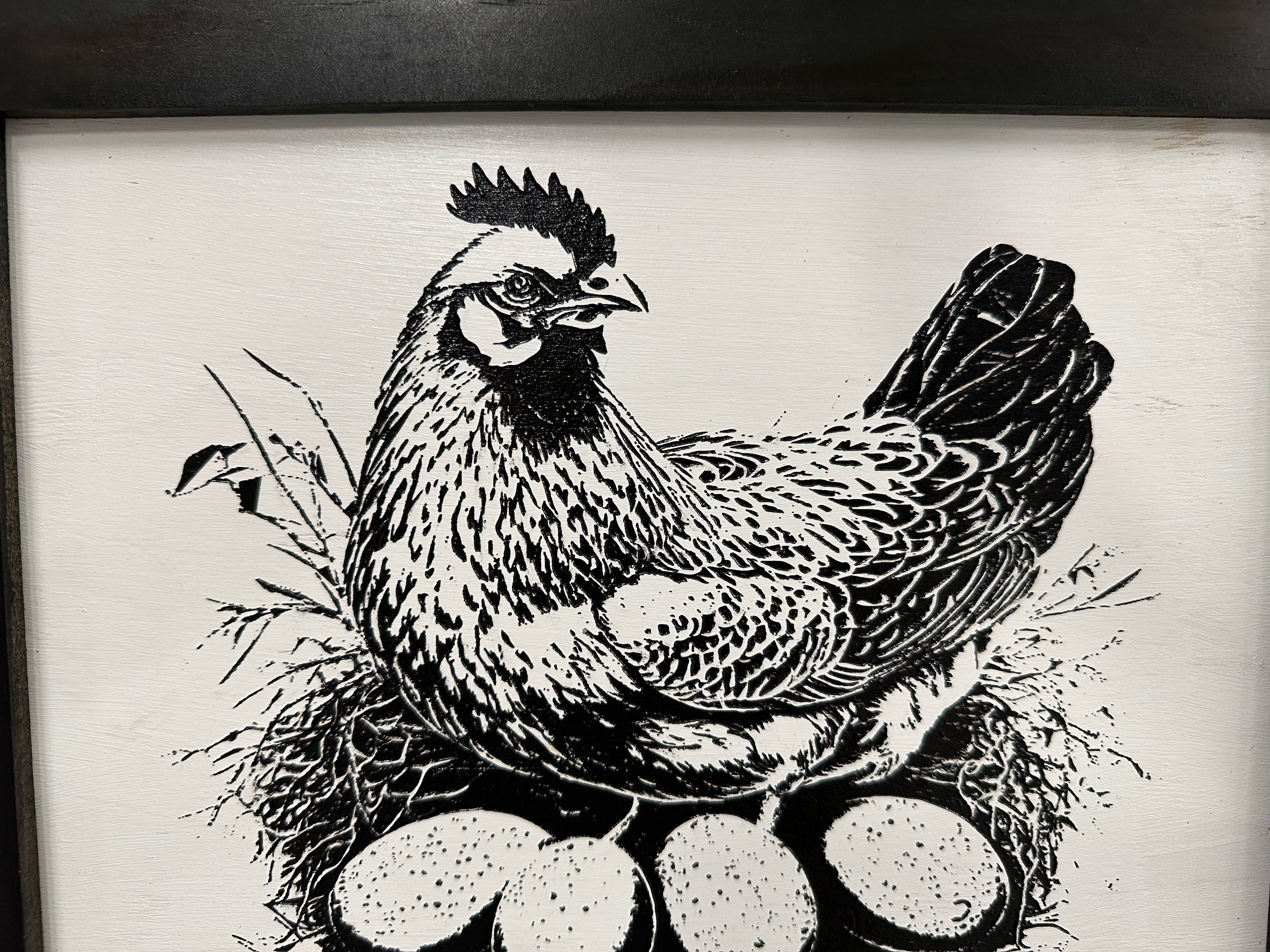 Hidden Gun Safe Recessed In Wall Farmhouse Chicken And Eggs Decoration by Bellewood Designs - product image 10 for Resin Society