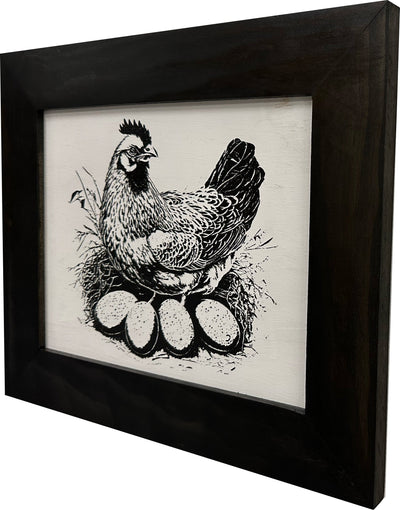 Hidden Gun Safe Recessed In Wall Farmhouse Chicken And Eggs Decoration by Bellewood Designs - product image 9 for Resin Society