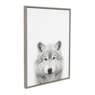 Sylvie Wolf Framed Canvas by Simon Te Tai
