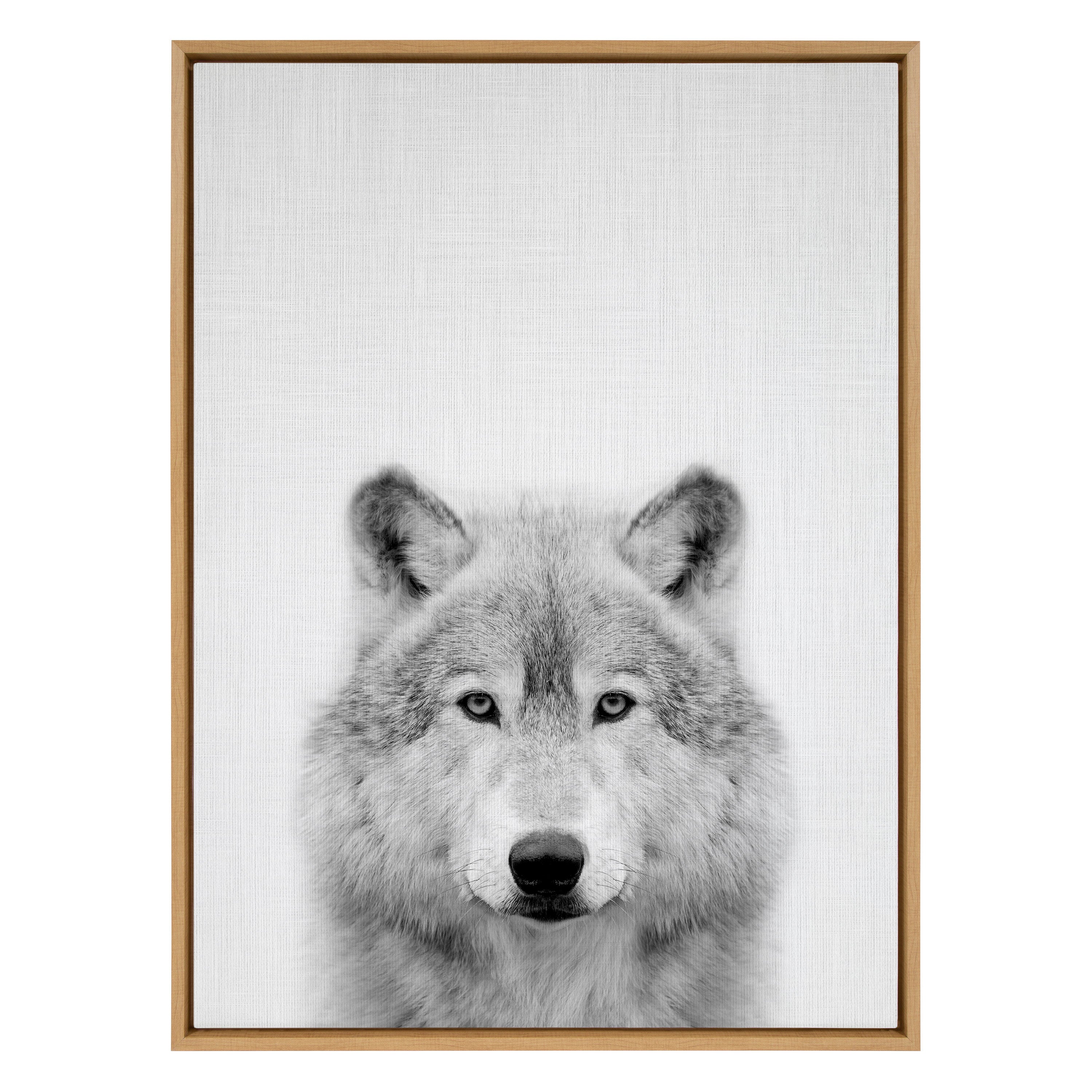Sylvie Wolf Framed Canvas by Simon Te Tai by kateandlaurel - product image 8 for Resin Society
