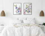 Sylvie Ink Wash Floral Left and Right Framed Canvas by kateandlaurel - product image 5 for Resin Society