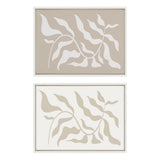 Sylvie Modern Matisse Inspired Botanical White on Beige and Beige on by kateandlaurel - product image 2 for Resin Society