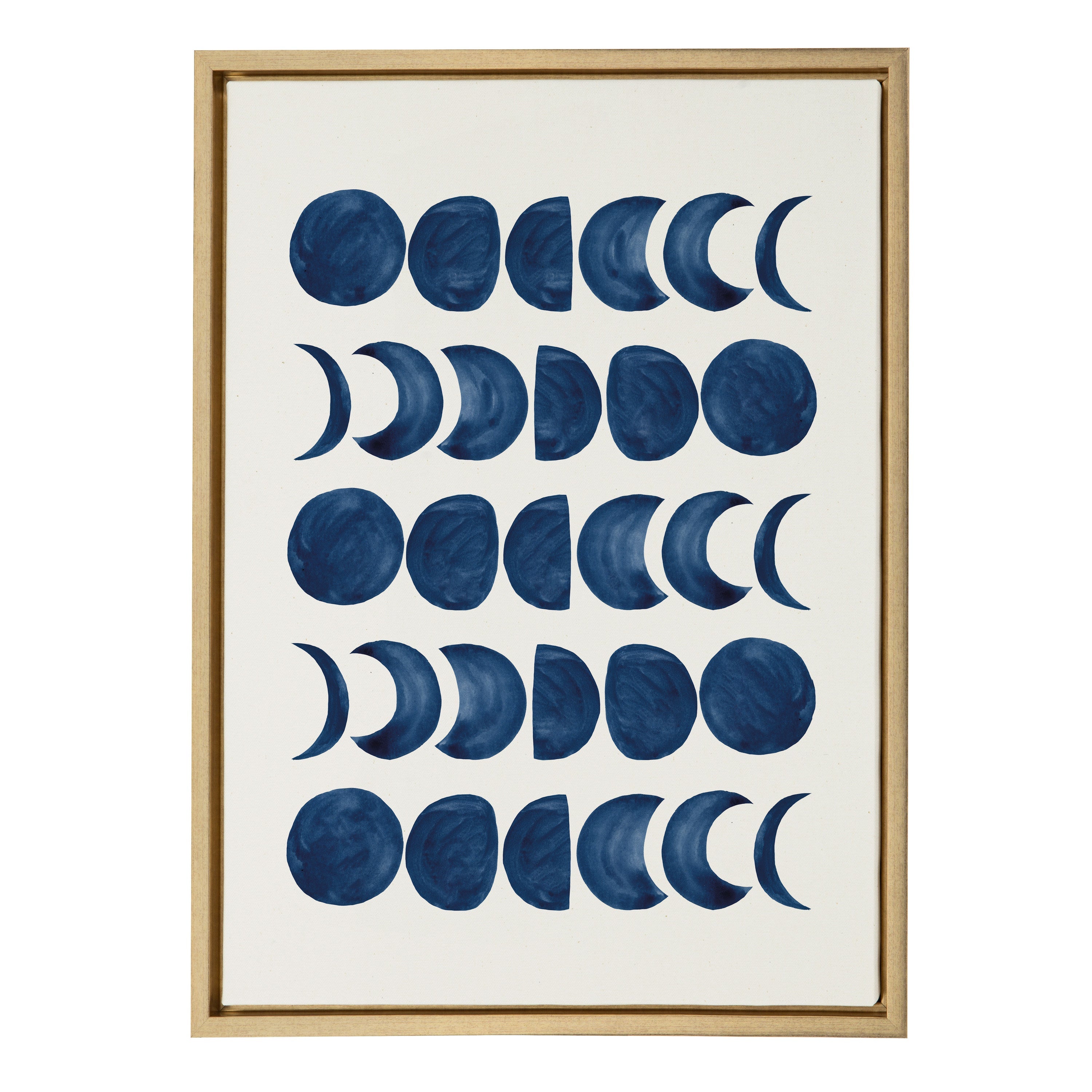 Sylvie Moon Phases Framed Canvas by kateandlaurel - product image 16 for Resin Society